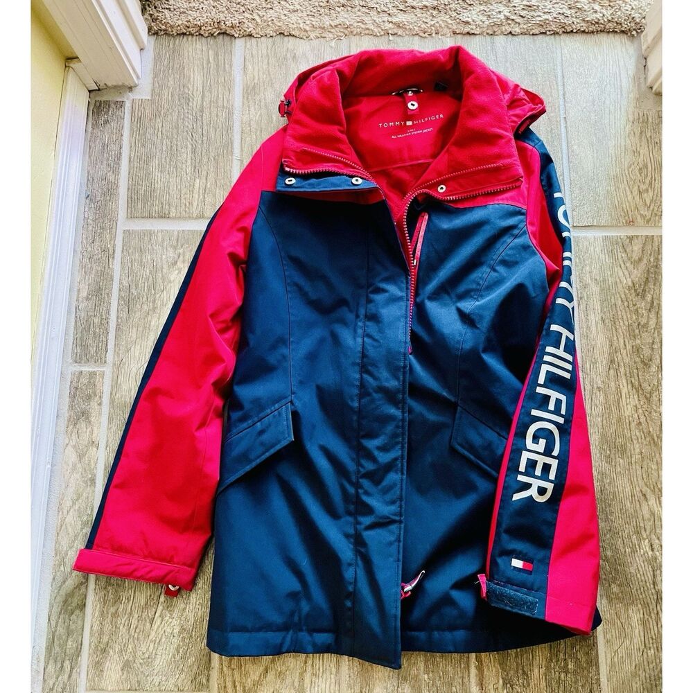 Women's Tommy Hilfiger 3-in-1 All Weather Systems Removable Hood Jacket Size S